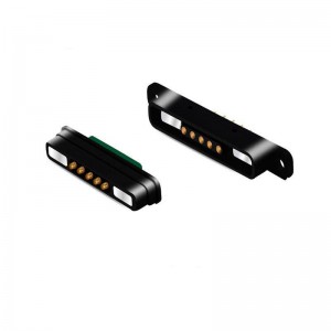Magnetic electrical connector with charging and transmission signal