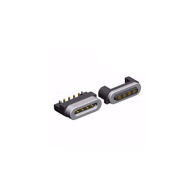 Magnetic electrical connector with charging and transmission signal